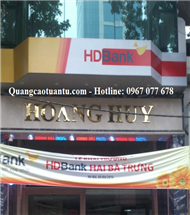 Làm biên quảng cáo ngân hàng HDBank Hai Bà Trưng - Hà Nội